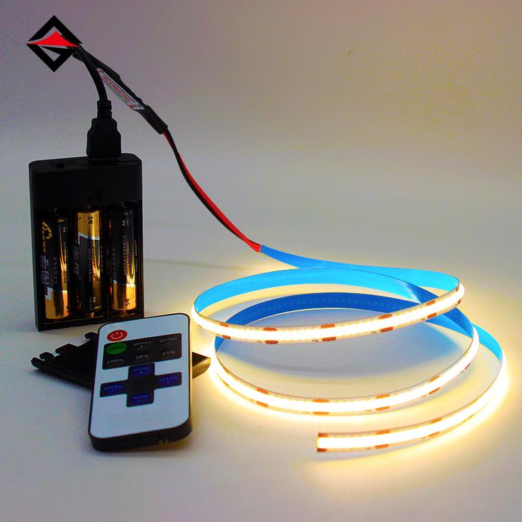 Strip lampu tongkol dengan set kotak baterai pengontrol usb