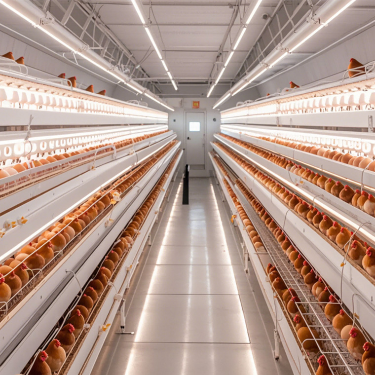 Penerapan strip lampu LED dalam pemuliaan ayam laying