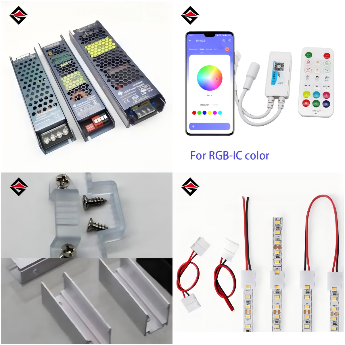 Mari kita lihat aksesori apa yang Anda butuhkan untuk strip lampu LED